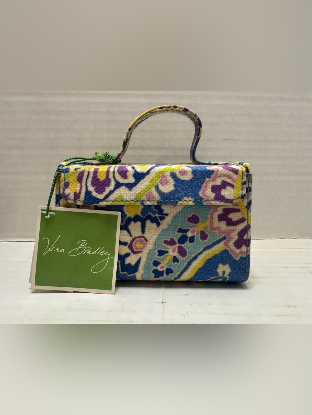 Vera Bradley Mini Jewelry Box Capri Blue NWT Vintage Travel Retired Pattern